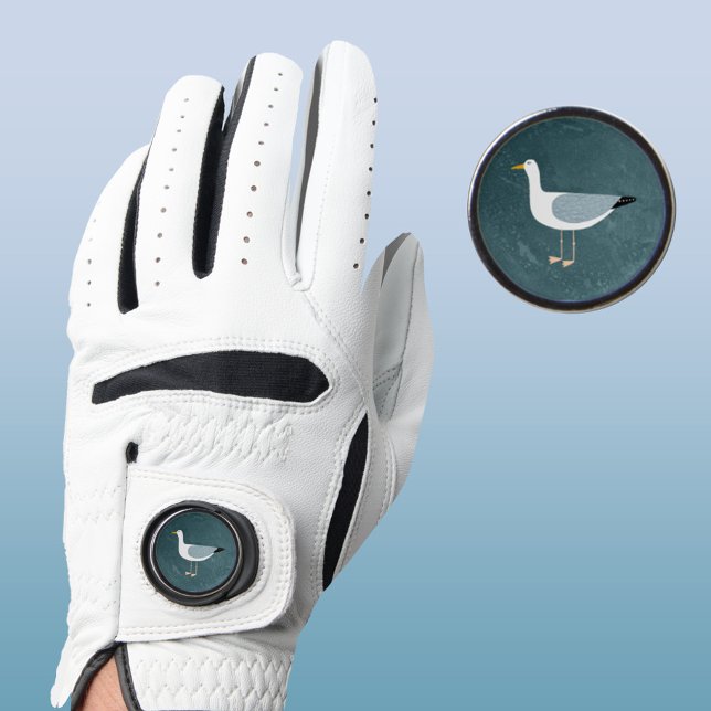 Fun Seagull Golf Glove (Seagull themed golf glove with marker)
