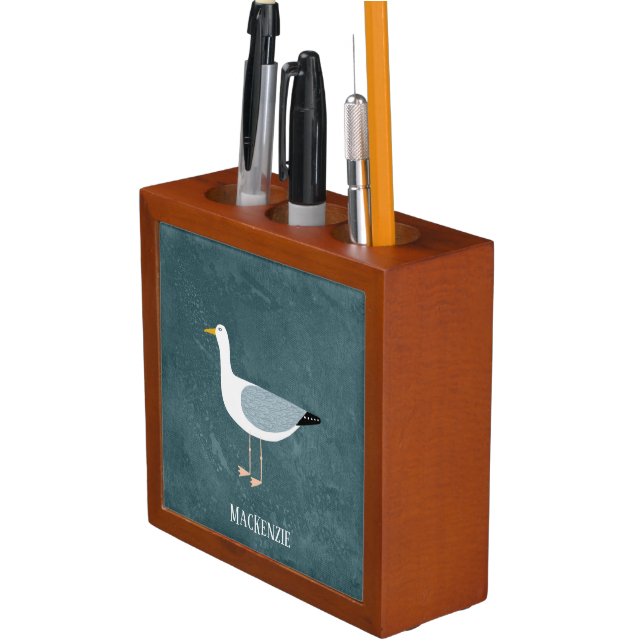 Fun Seagull Personalized Desk Organizer (In Situ)