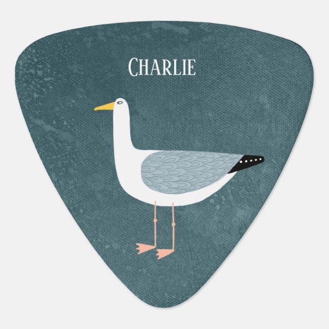 Fun Seagull Personalized Guitar Pick (Front)