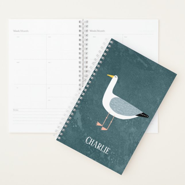 Fun Seagull Personalized Planner (Display)
