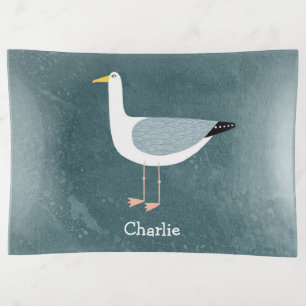 Fun Seagull Personalized Trinket Tray