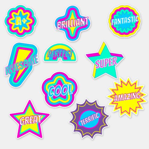 Fun Selection of Reward Teacher Sticker Pack