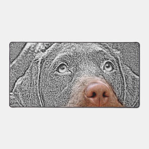 Fun Selective Color Dog Photo Desk Mat