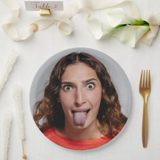 FUN Selfie Photo Upload | Your Face Fun Party Paper Plates
