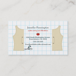 Fun sewing and alterations business card template