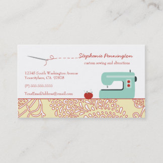 Fun sewing fashion design customized business card