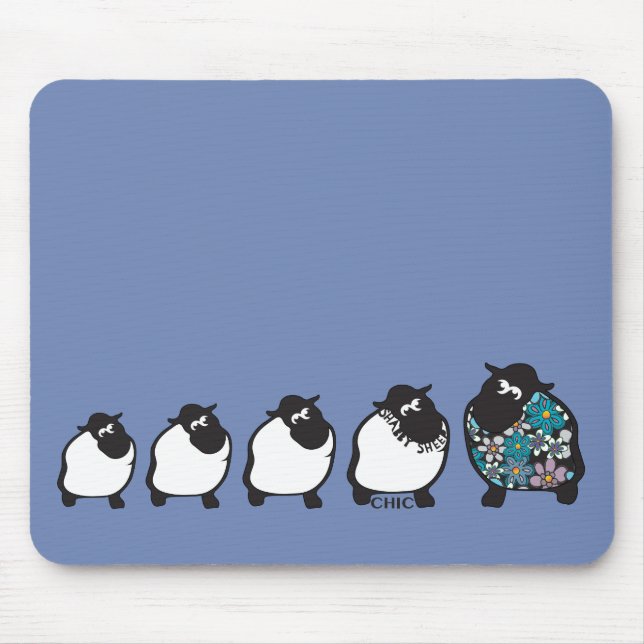 Fun Shabby Sheep Mousemat Mouse Pad (Front)