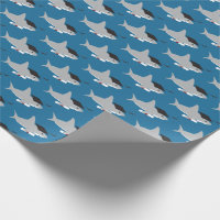 Fun Shark Graduation Wrapping Paper Sheets