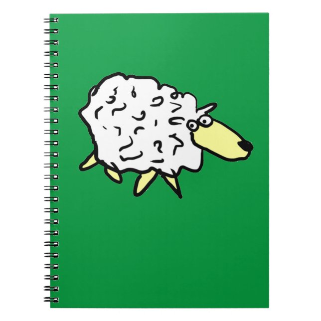 Fun Sheep in a Cartoon Style Notebook (Front)