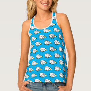 Fun Sheep Pattern Tank Top