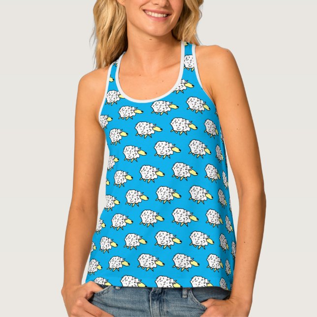 Fun Sheep Pattern Tank Top (Front)