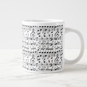 Fun Sheet Music Notes Musician art Giant Coffee Mug
