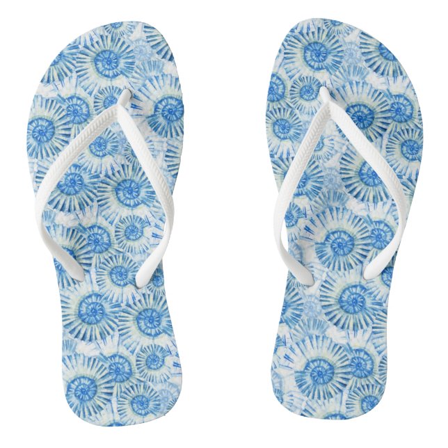 Fun Shell Pattern Flip Flops (Footbed)