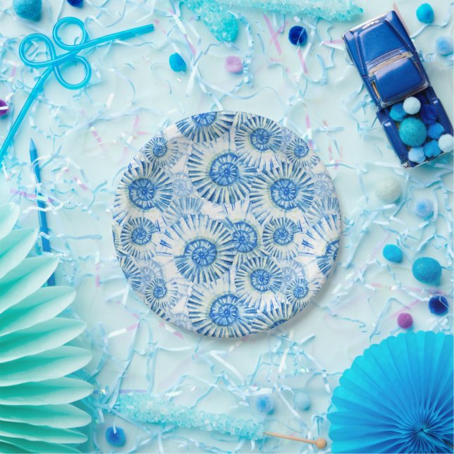 Fun Shell Pattern Paper Plates (Party)