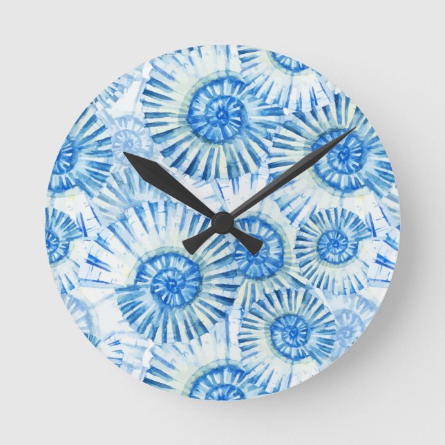 Fun Shell Pattern Round Clock (Front)
