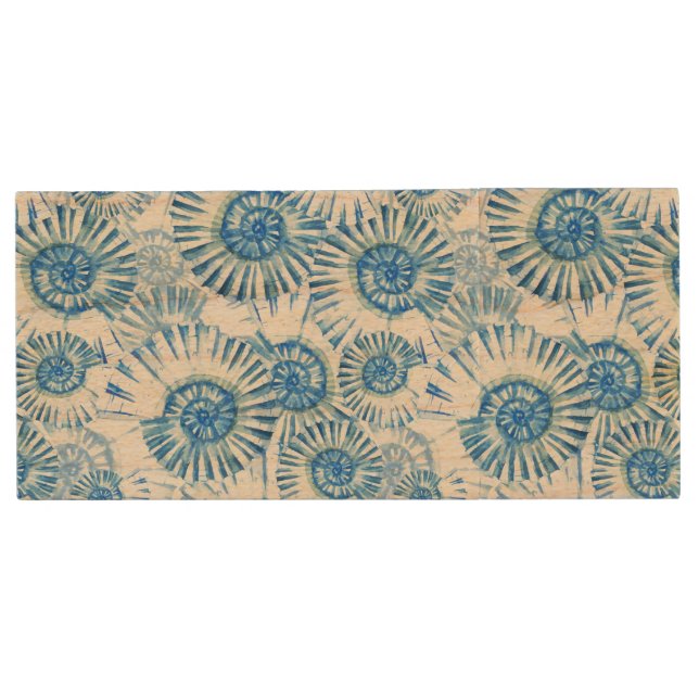 Fun Shell Pattern Wood USB Flash Drive (Front)