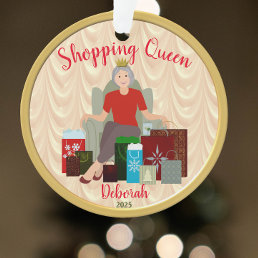 Fun Shopping Queen Acrylic Ornament