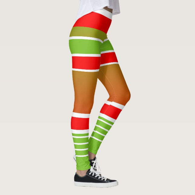 Fun Shorts & Stockings Christmas Leggings (Right)
