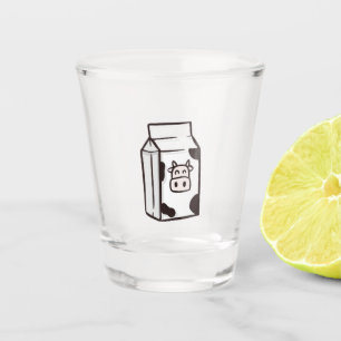 Fun shot glass, cow carton, milk carton glass