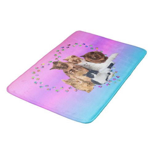 Fun Shower Cats  Bath Mat