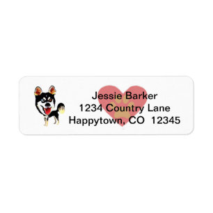 Fun Siberian Husky Return Address Label