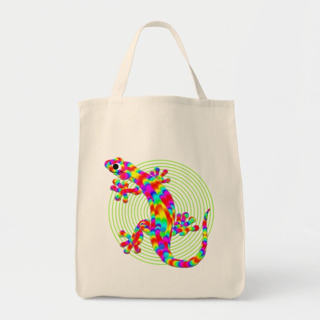 Fun Sidney Salamander Grocery Tote Bag (Front)