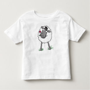 Fun Silly Sheep with Flower, Toddler T-shirt