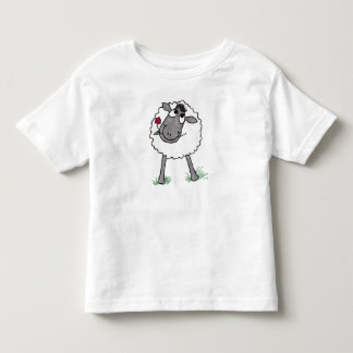 Fun Silly Sheep with Flower, Toddler T-shirt