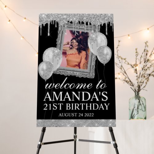 Fun Silver Photo Welcome Foam Board