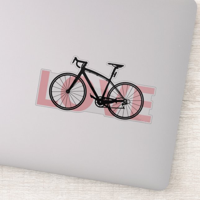 Fun Simple Modern European Style Cool Bicycle Love Sticker (Detail)