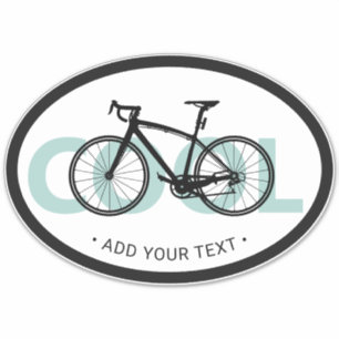 Fun Simple Modern European Style Cool Bicycle Love Sticker