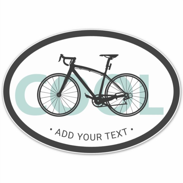 Fun Simple Modern European Style Cool Bicycle Love Sticker (Front)