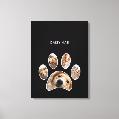 Fun Simple Paw Print Custom Pet Photo Collage