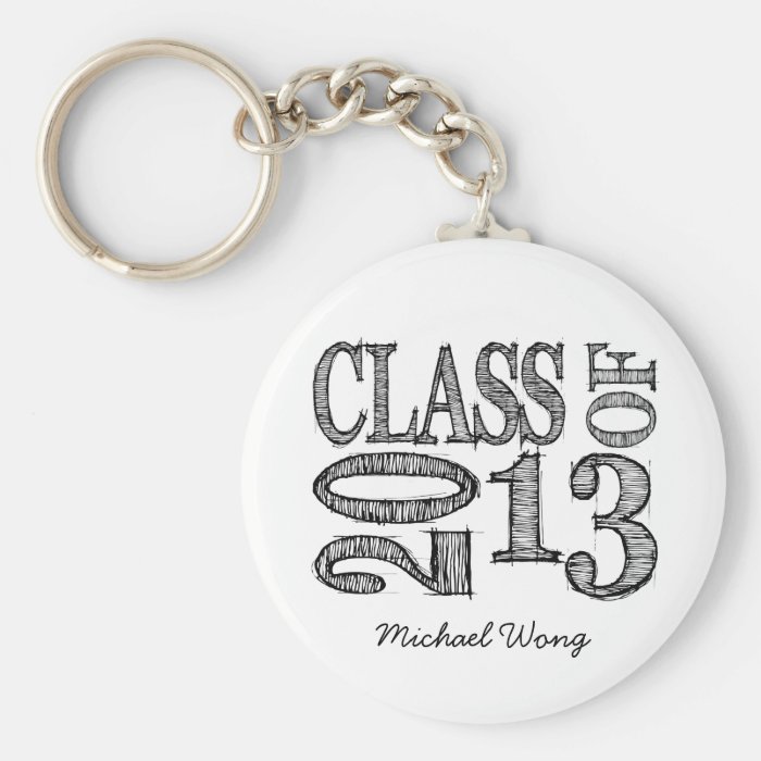 Fun & Simple Pen Sketch Class of 2013 Key Chains