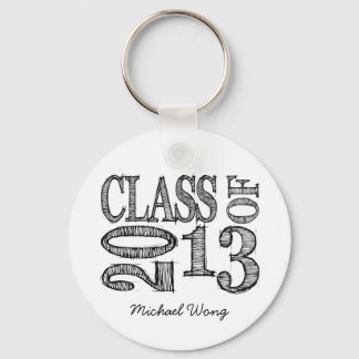Fun & Simple Pen Sketch Class of 2013 Keychain
