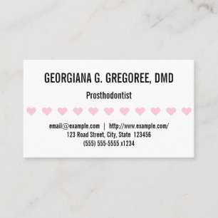 Fun, Simple Prosthodontist Business Card