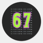 Fun Six Seven 6 7 Meme Design  Classic Round Sticker