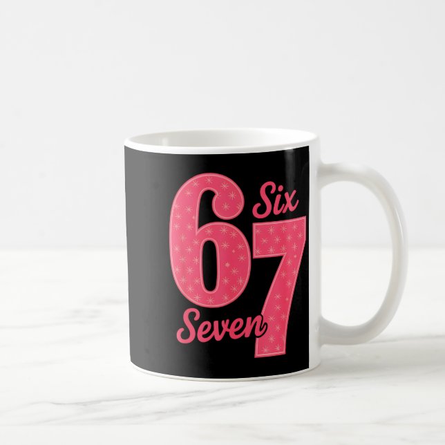 Fun Six Seven 6 7 Meme Design  Coffee Mug (Right)