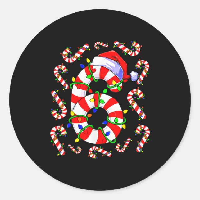 Fun Six Seven 6 7 Meme Design Couples Christmas Ca Classic Round Sticker (Front)