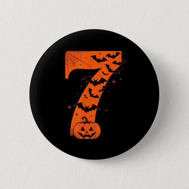 Fun Six Seven 6 7 Meme Design Couples Halloween  Button (Front)