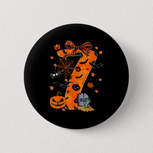 Fun Six Seven 6 7 Meme Design Couples Halloween  Button