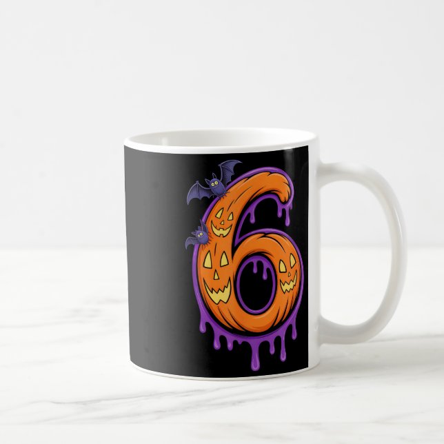 Fun Six Seven 6 7 Meme Design Couples Halloween  Coffee Mug (Right)
