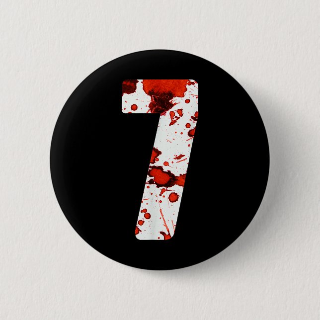 Fun Six Seven 6 7 Meme Design Couples Halloween Ho Button (Front)