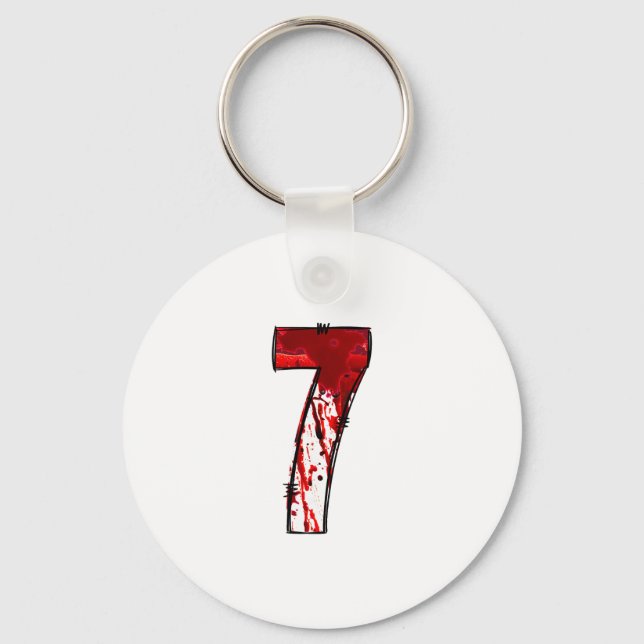Fun Six Seven 6 7 Meme Design Couples Halloween Ho Keychain (Front)