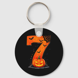 Fun Six Seven 6 7 Meme Design Couples Halloween  Keychain