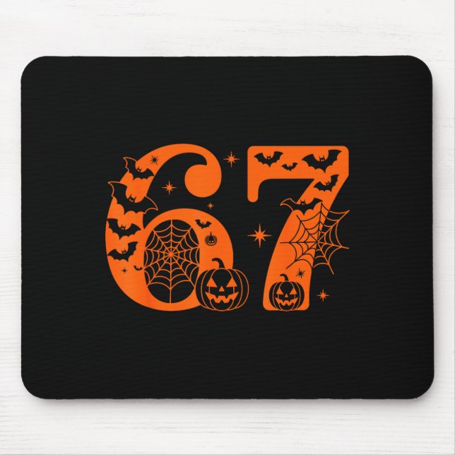Fun Six Seven 6 7 Meme Design Couples Halloween  Mouse Pad (Front)