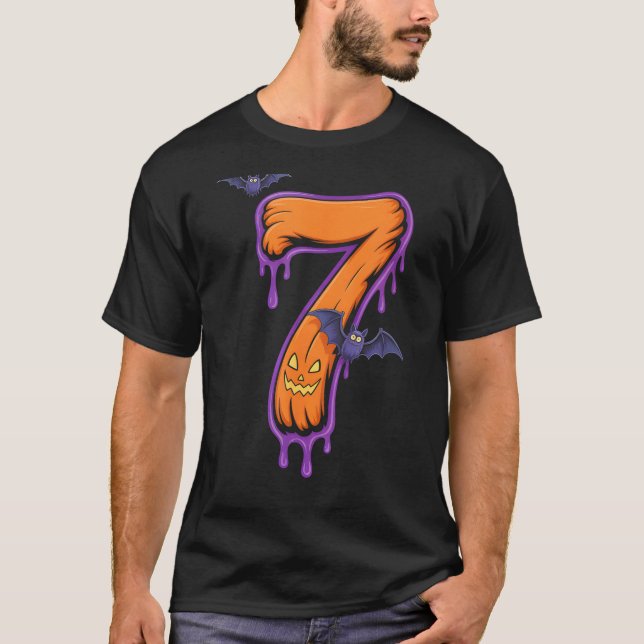 Fun Six Seven 6 7 Meme Design Couples Halloween  T-Shirt (Front)