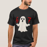 Fun Six Seven Meme 6 7 Halloween Ghost Costume  T-Shirt