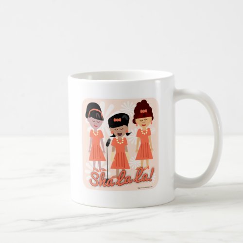 Fun Sixties Girl Group Cute Retro Music Cartoon Coffee Mug