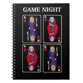 Fun Skeleton Kings And Queens Poker Playing Cards Notebook by TrudyWilkerson at Zazzle